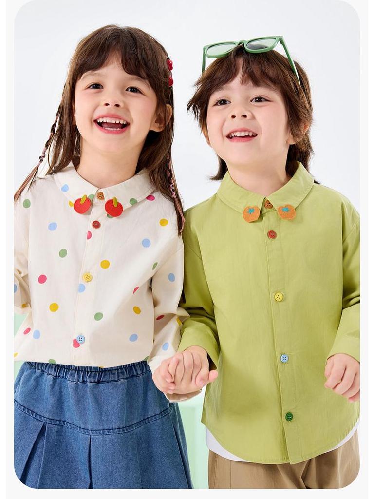Dudu Family 100% Cotton Children's Long Sleeve Spring Shirt