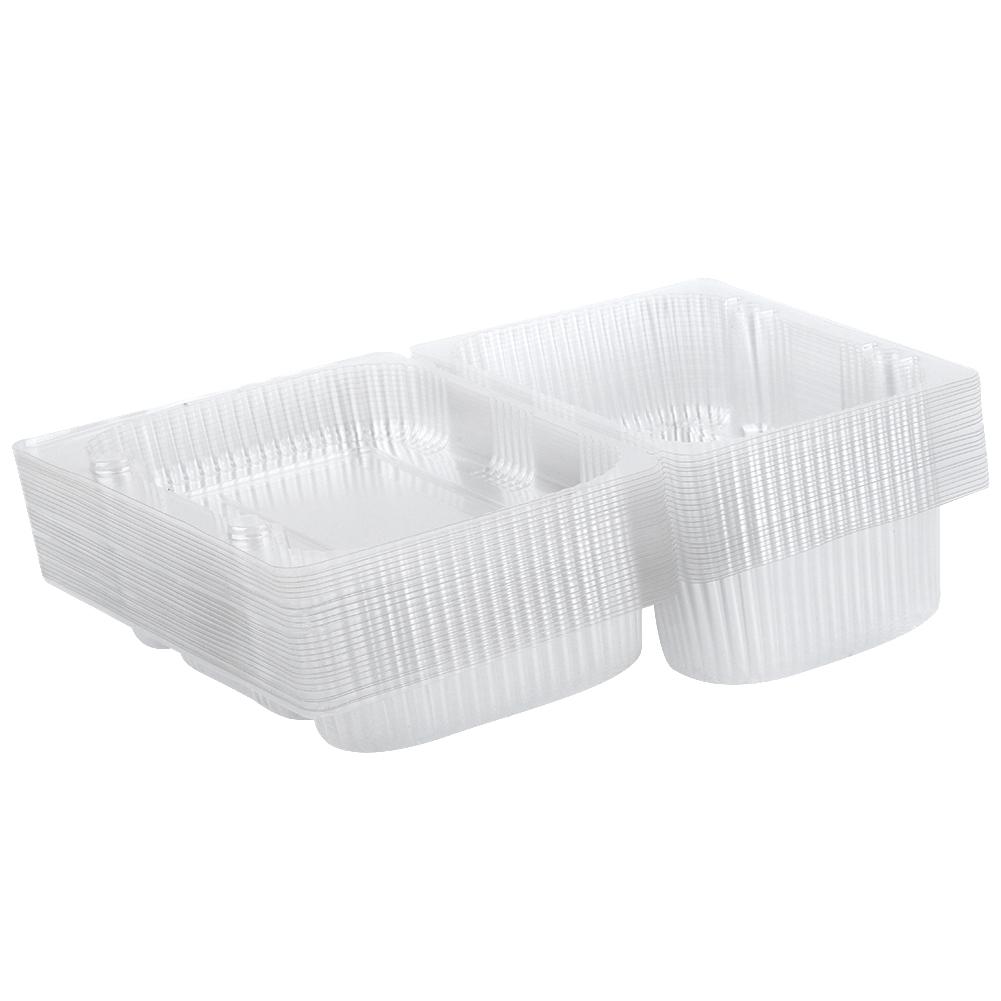 25 PCS Disposable Plastic Hinged Loaf Container Food Fruit Storage Box 18.5 X 12.5 X 7cm