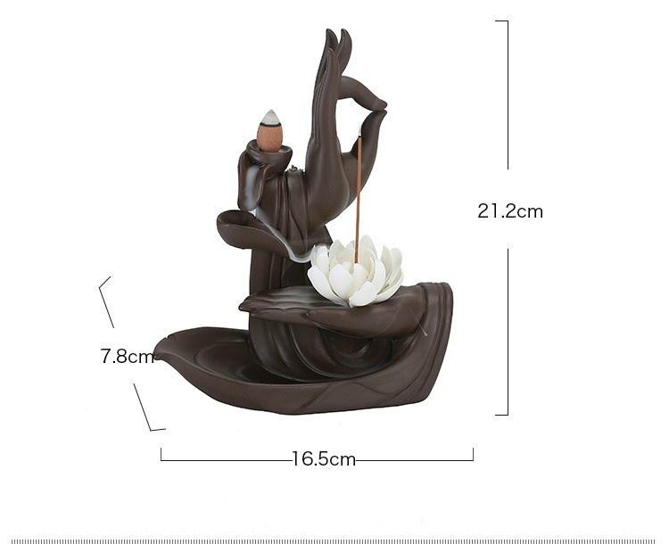 Lila Sand Umwälz-Räucherofen, Zen-buddhistischer Sandelholzofen, Antiker Räucherofen für zu Hause