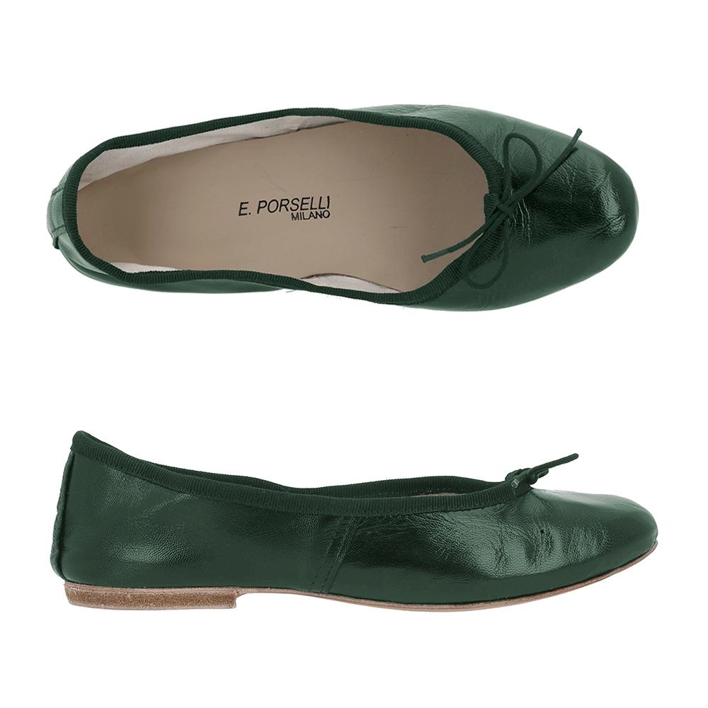 Porselli Ballet Leather Flat 95 Dark