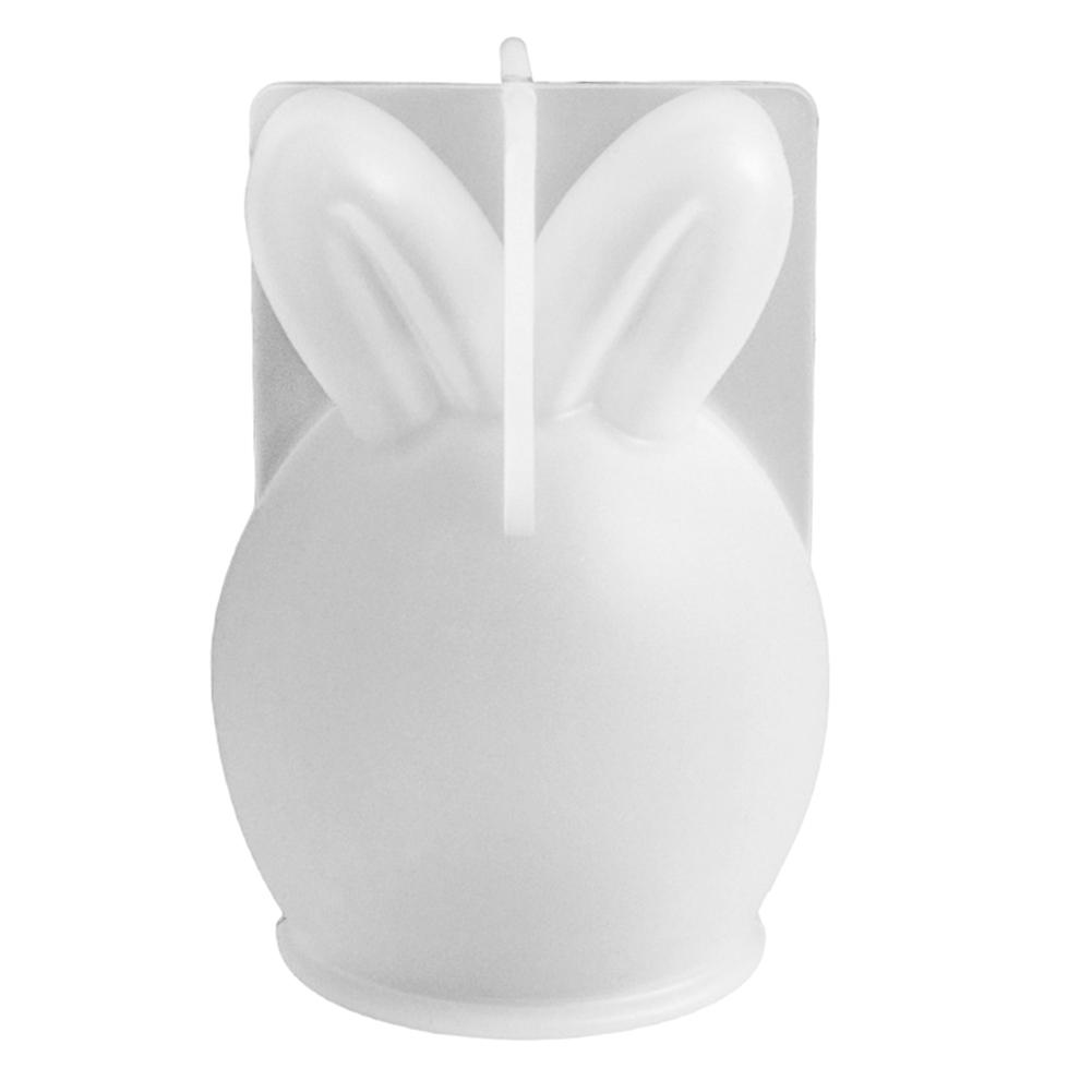 Easter Rabbit Casting Mould Silicone Bunny Aromatherapy Candle Mold DIY Rabbit Candle Making Mould for Party Decoration