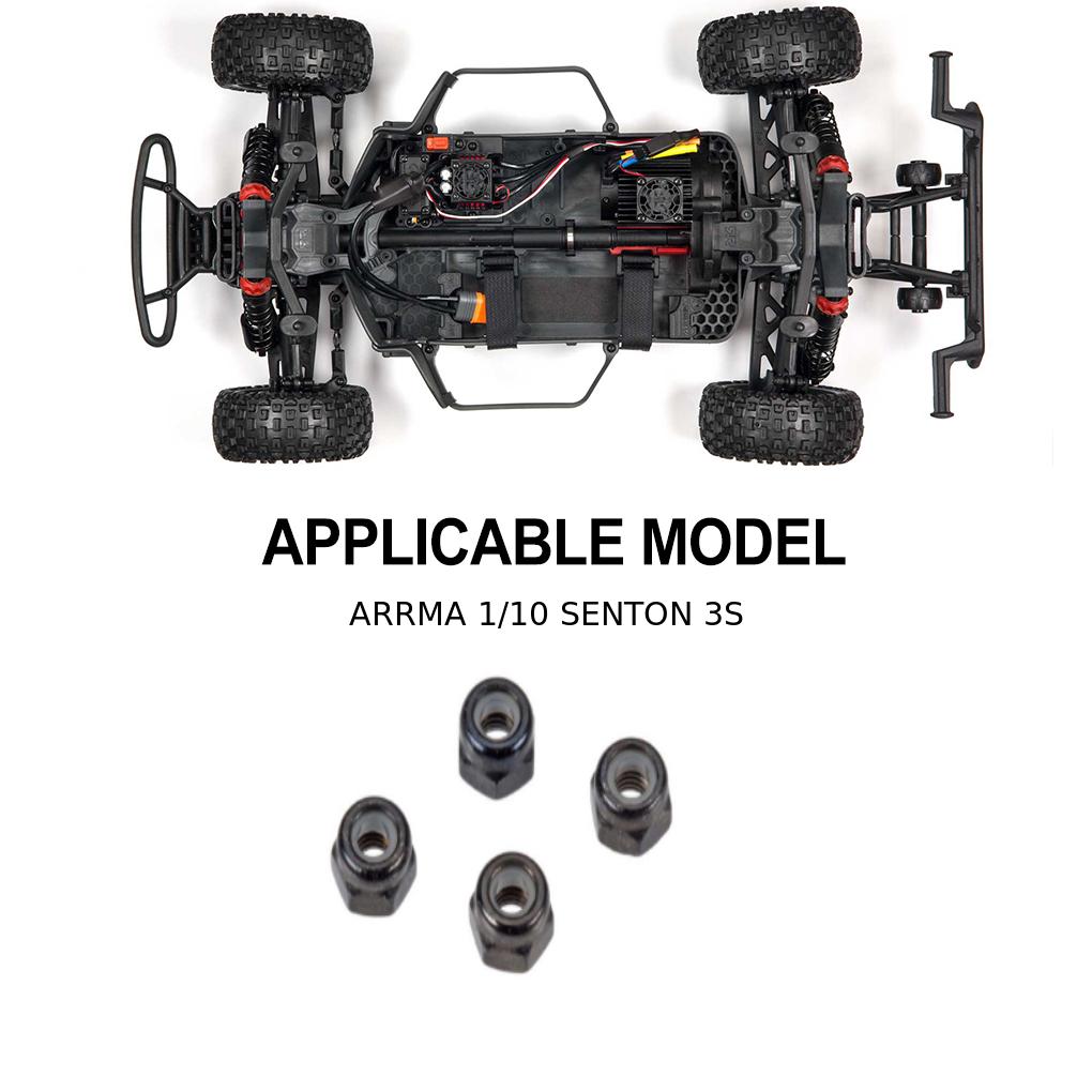 Steel 1/10 Tyre Nut RC Upgrade Part 4pcs Rust-proof And Durable Rc Tyre Nut For SENTON 3S RC Car Part RC Car Accessories