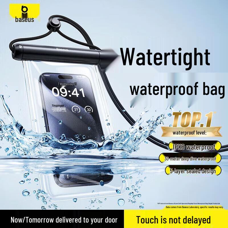 

Baseus Universal Waterproof Phone Pouch with Touchscreen Universal Large, IPX8 Certified