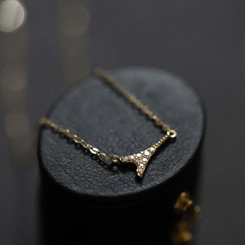 Light Luxury Necklace for Women, Paris Tower, France, Niche Design, Mini Clavicle Chain