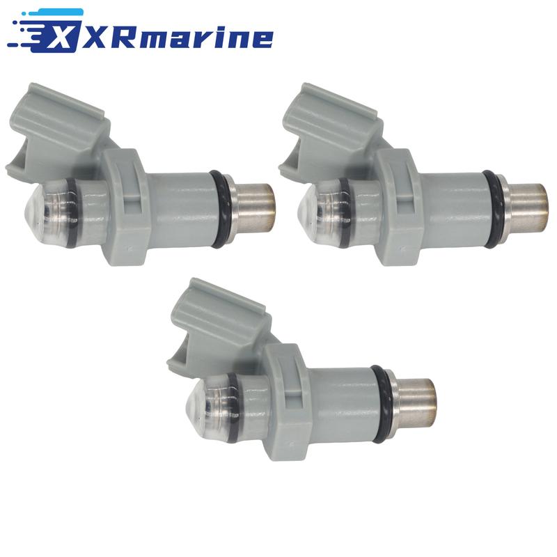 3 Pcs Fuel Injectors 4 Holes 6BG-13761-00 for Yamaha 4 Stroke 30HP 40HP F30 F40 Outboard Engine 6BG1376100 6BG-13761-00-00