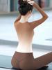 Gradient Yoga Wear Women's Long Sleeve Knit Slimming One-Piece for Pilates, Running, and Fitness.