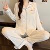 Polka dot puppy ins spring and autumn thin casual pajamas women's loungewear fashion long-sleeved trousers set