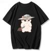 Cypher Cat Cute Surprised Penguin Valorant T Shirts O-Neck 100% Cotton 2022 Summer Printed Unisex Harajuku Game Custom