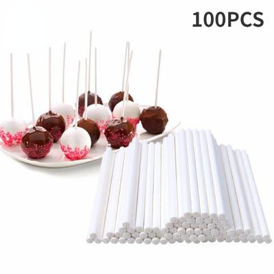 8/10/15cm Solid Core White Paper Lollipop Sticks For Chocolate Sugar Candy Lolly Pop Sucker Sticks Cake Pop Sticks TDJ