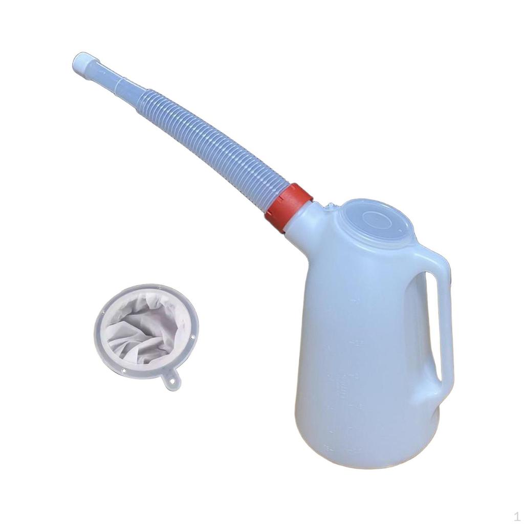 Can of Oil with Pourer, Engine Dispenser , Graduated And Cap for Garage/car.
