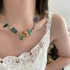 Owl Necklace Cartoon Animal Water Drop Dopamine Collarbone Chain Accessories Simple High Sense New Chinese Neck Chain Women