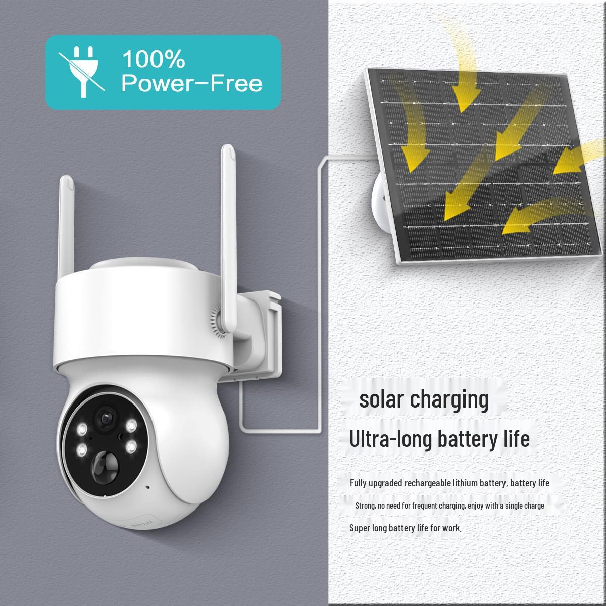 

ICSee Solar-Powered WiFi HD 4G Outdoor Dome Camera, Waterproof & Low Power Consumption 3MP WiFi Solar Dome Camera