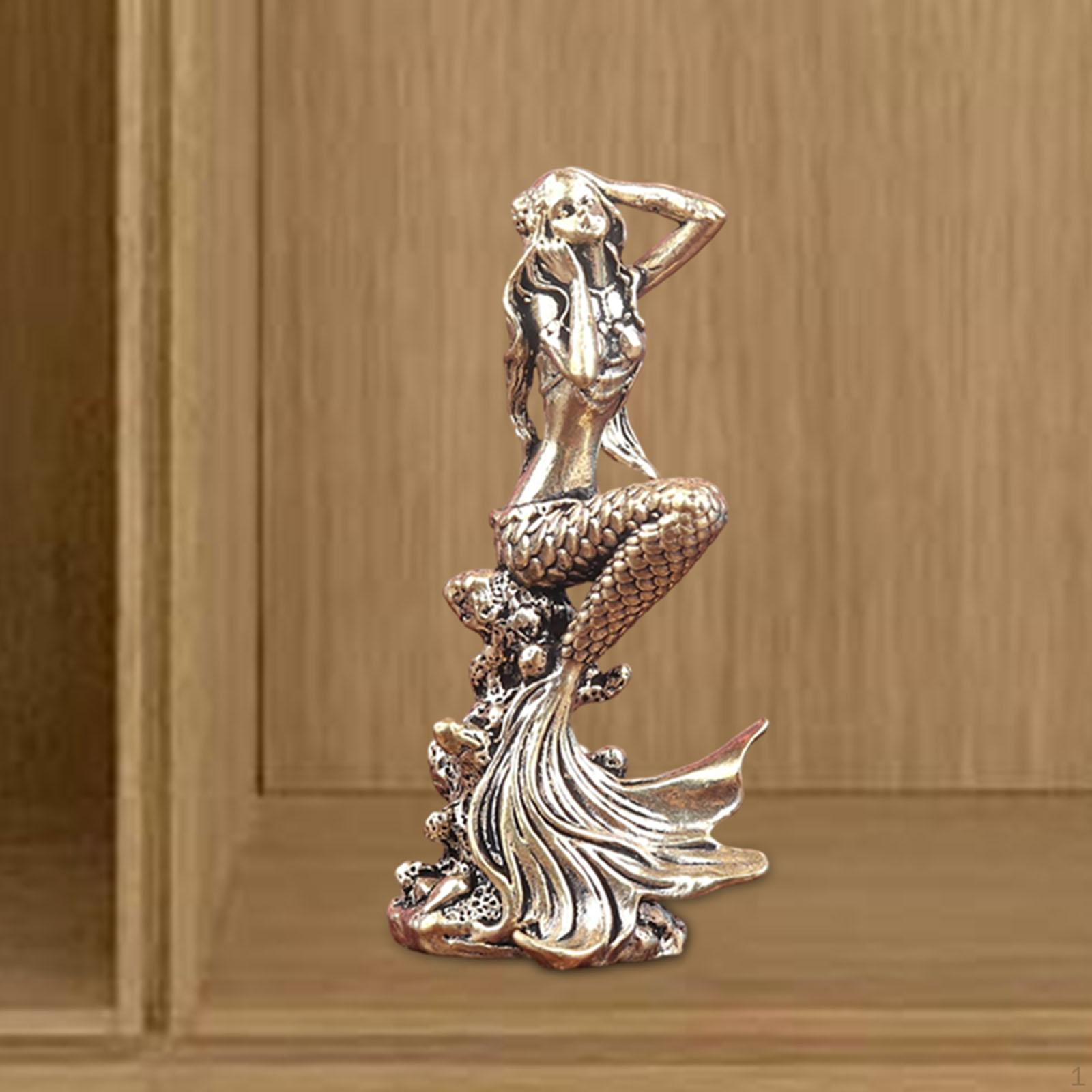 

Фигурка русалки Маленькая статуэтка Украшение для ландшафта аквариума Мини-скульптура для офиса Фея сад