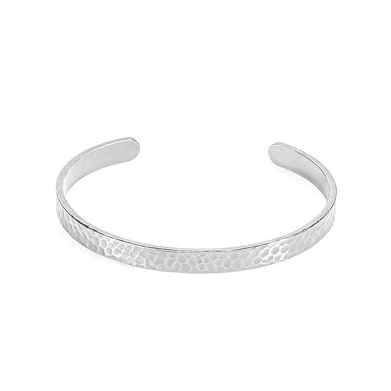 Европейский унисекс открытый браслет из титановой стали золотого цвета с вогнутым и выпуклым дизайном