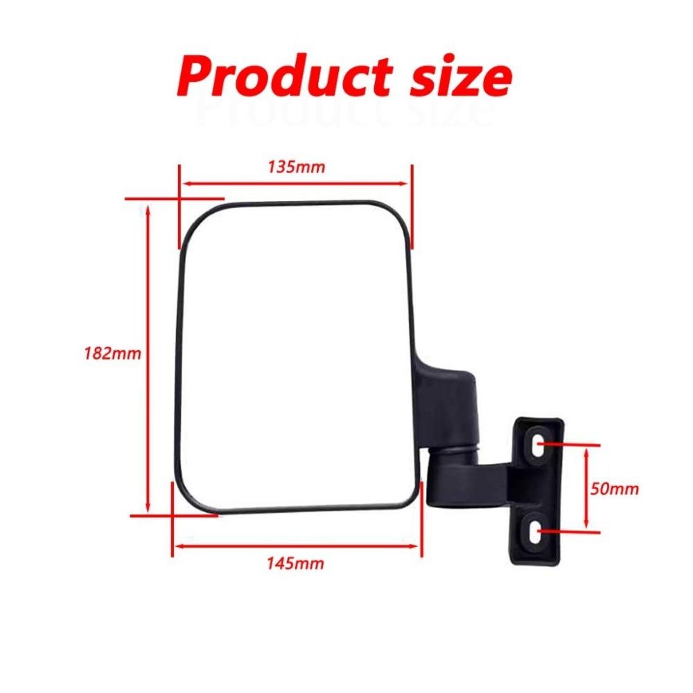 2pcs New Left & Right Electric Tricycle Mirror High Definition 360° Rotated Tricycle Side Mirror Closed Adjust Rearview Mirror