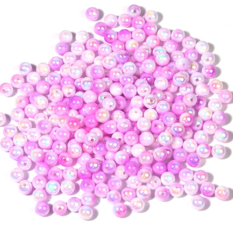 Gradient Iridescent Two-Color Beads for DIY Jewelry