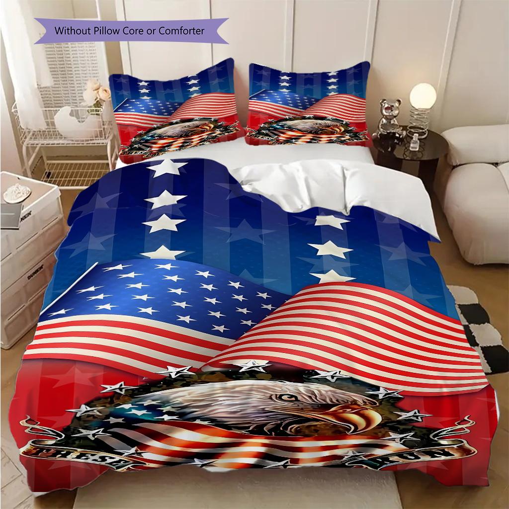 The majestic American bald eagle bedding, duvet cover, pillowcase, home decoration, birthday gift (1 * duvet cover+2 * pillowcase, coreless)