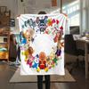 1PC Anpanman Print Flannel Blanket, High quality All Seasons, Home Decor, Warmth and Comfort, Perfect for Christmas Gifts
