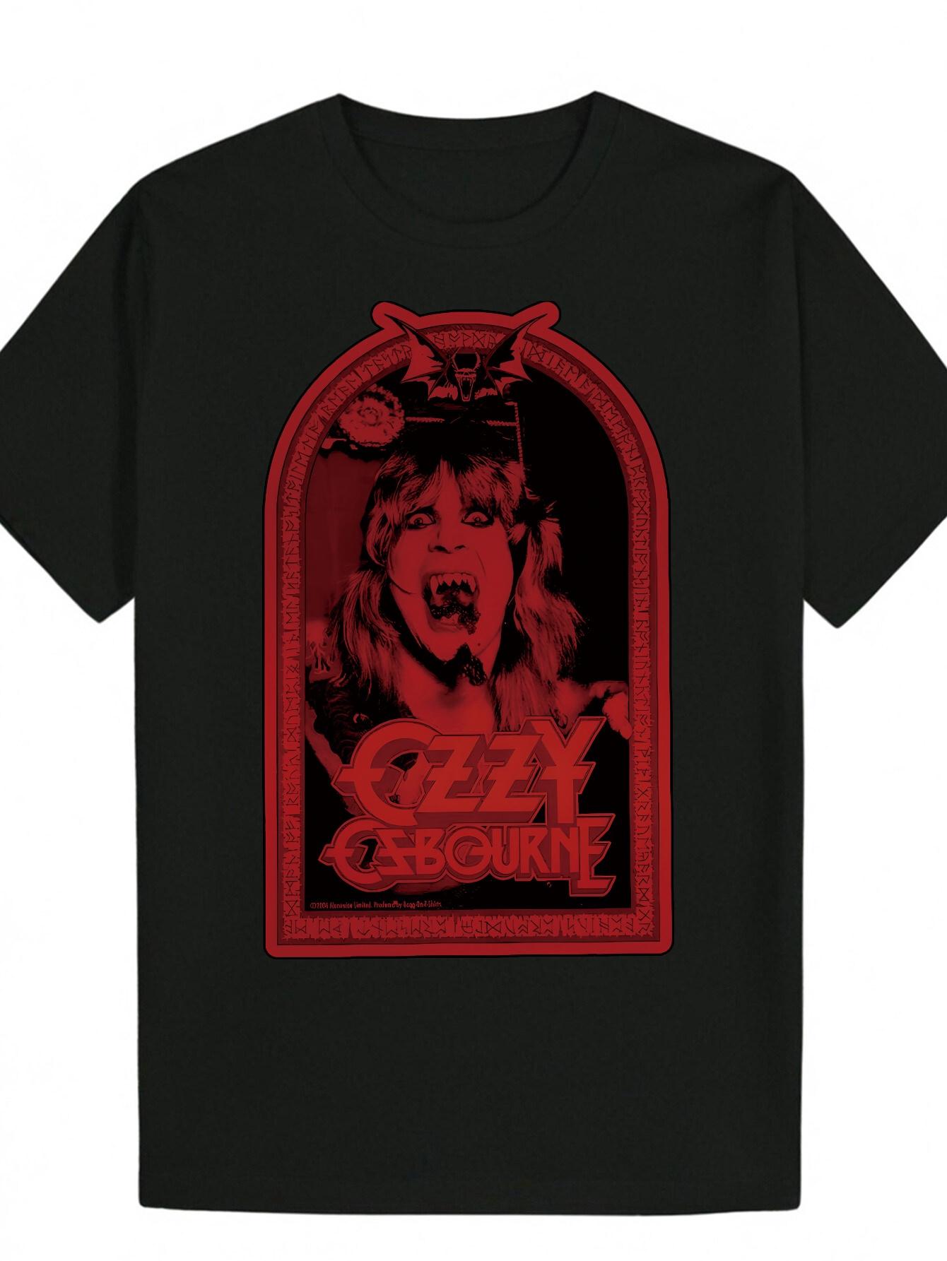 Crew Neck Polyester T-shirt - Gothic Elf & Biker Graphic Print S