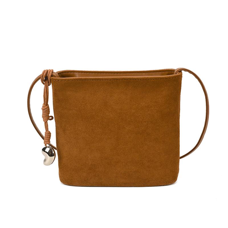 Stylish Design Exquisite Faux Suede Square Shoulder Bags Solid Zipper Persality 2026 Autumn Winter New Armpit Bags for Women