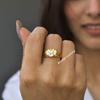 Moonstone Sun Ring, Rising Sun Crystal Ring, Gold Dainty Ring, Statement Ring, Trendy Ring, Celestial Ring, Minimalist Ring Gift for Her,