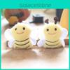 Cute Bee Plush Toy Pp Cotton Keychain Accessory Stuffed Animal Gift For Baby Girls