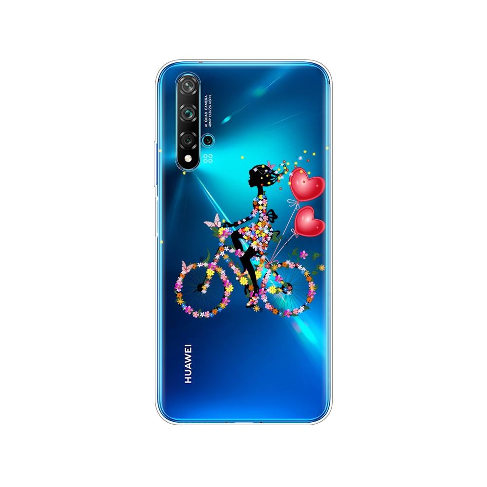 Dla Huawei Nova 5T Case miękka TPU tylna silikonowa obudowa telefonu dla Nova5T 5 T YAL-L21 6.26 ''fundas coque zderzak