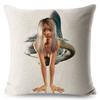 Luxurious Anime Cartoon Mermaid Pillow Cover For A Chic Sofa Living Square Pillow Case