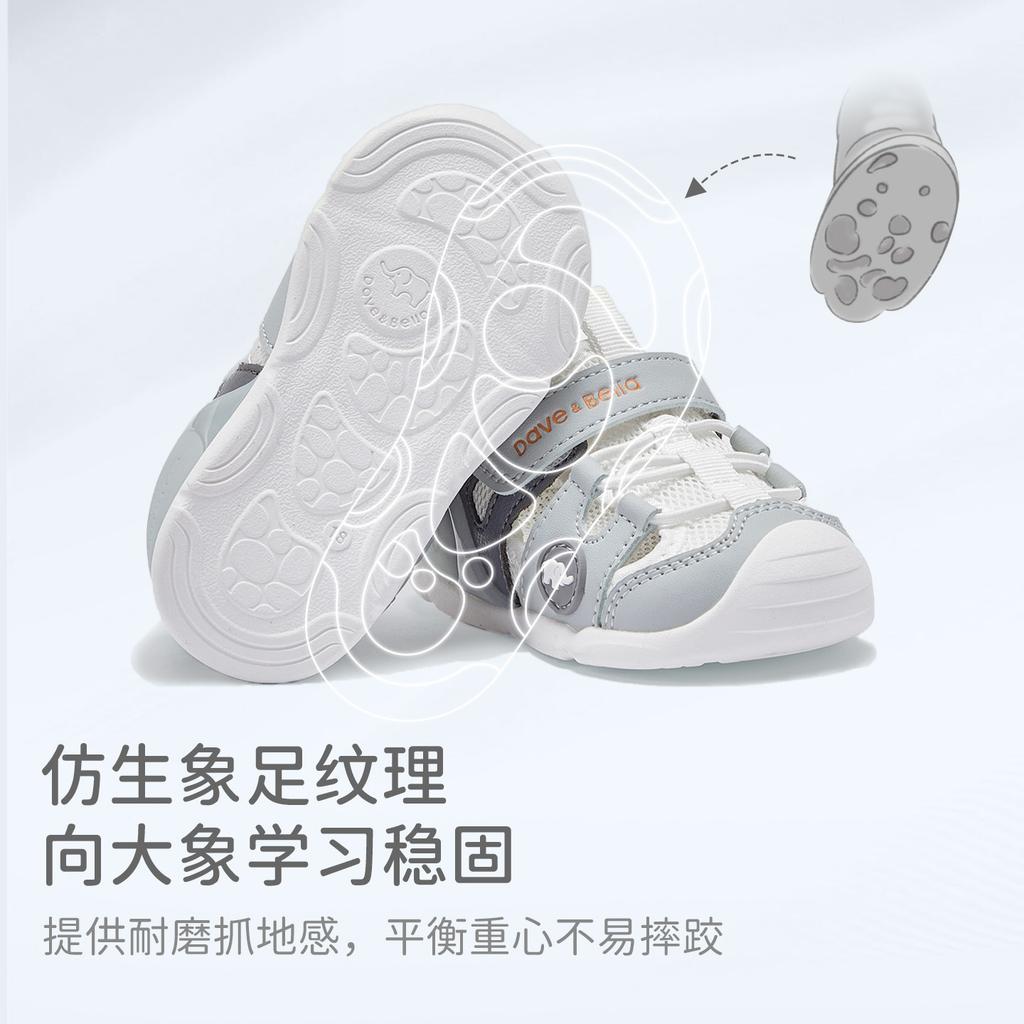 David Bella Men's Soft Bottom Step Front Summer New Baby Sandals Anti Falling Shoes for Young Months Outdoor Shoes