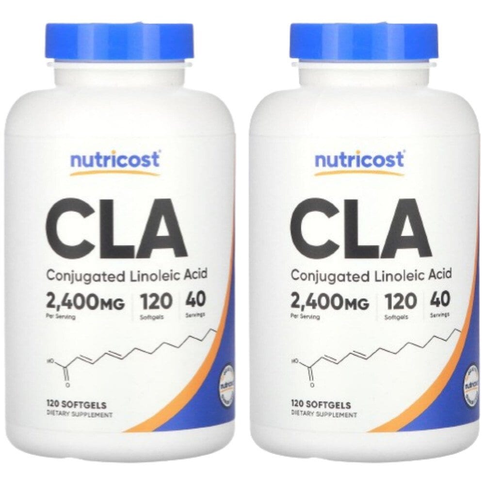 Nutricost CLA 800mg (2400mg Per Serving) 120 Softgels X 2