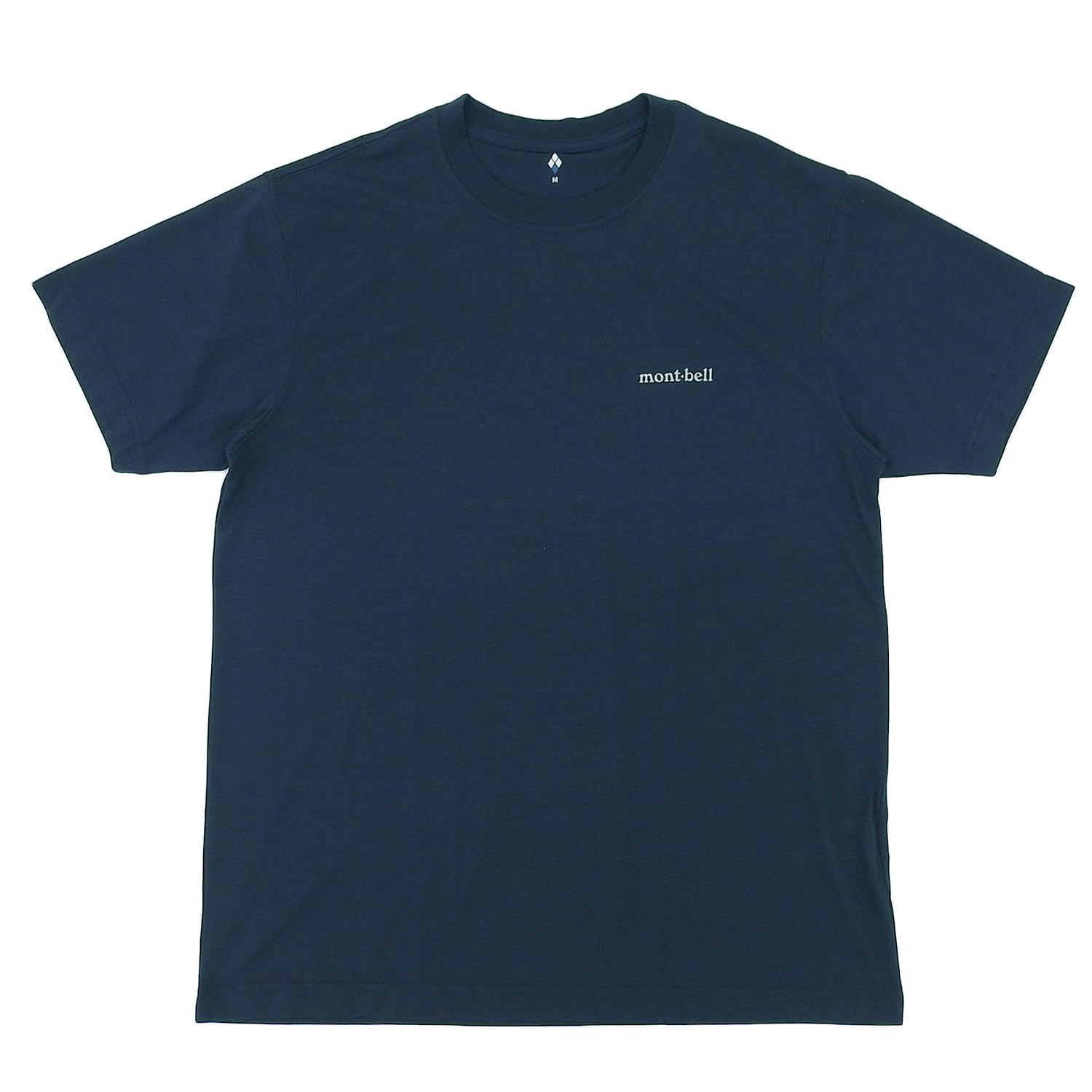 montbell wickron men s short sleeve t-shirt navy s