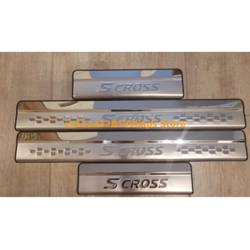 For Suzuki Sx4 S-Cross 2014-2017 Stainless Steel Door Sill Protector Pedal Welcome Plate Car External Accessories