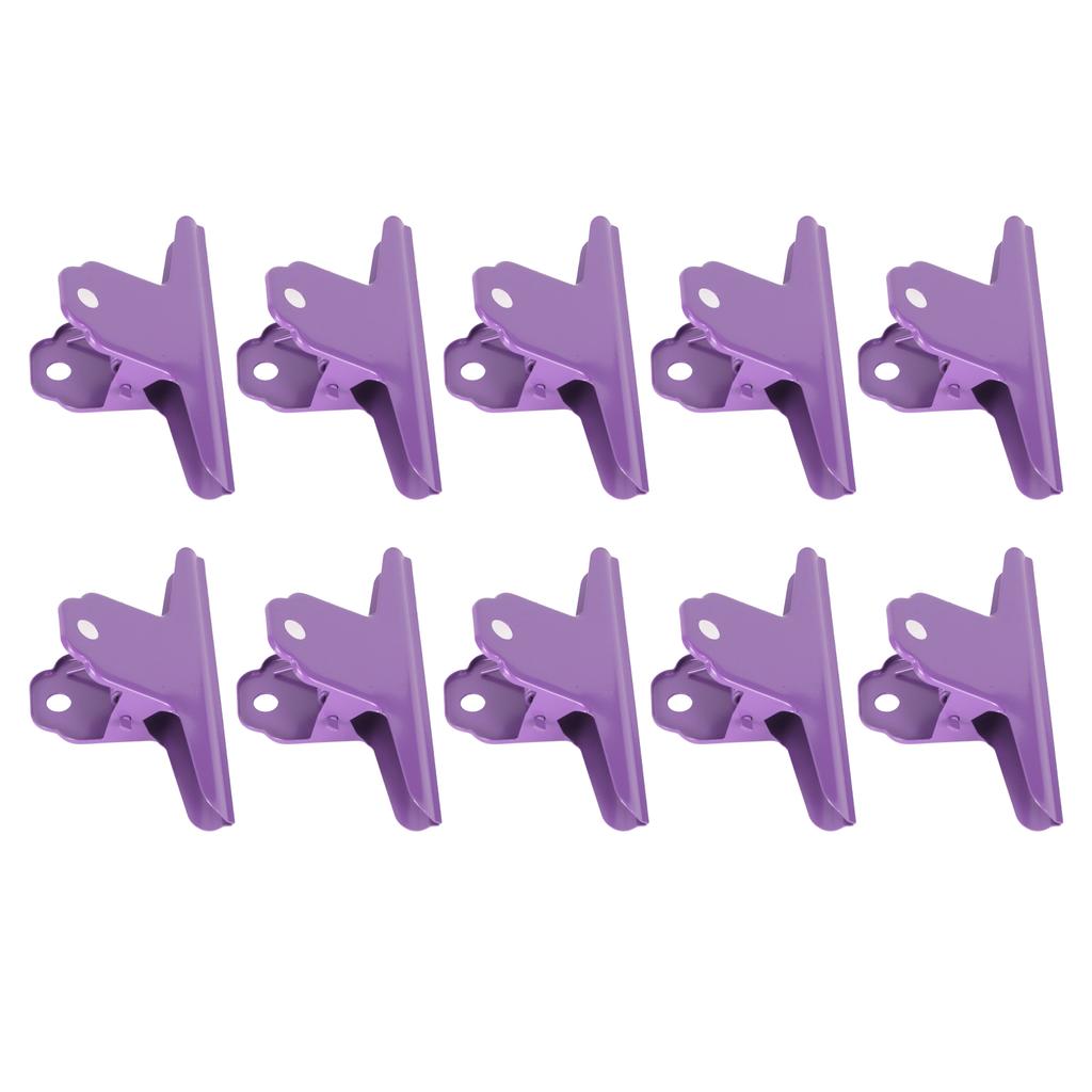 10pcs Metal Binder Clips Multipurpose Electroplating Rustproof Large Paper Clamps for Office School