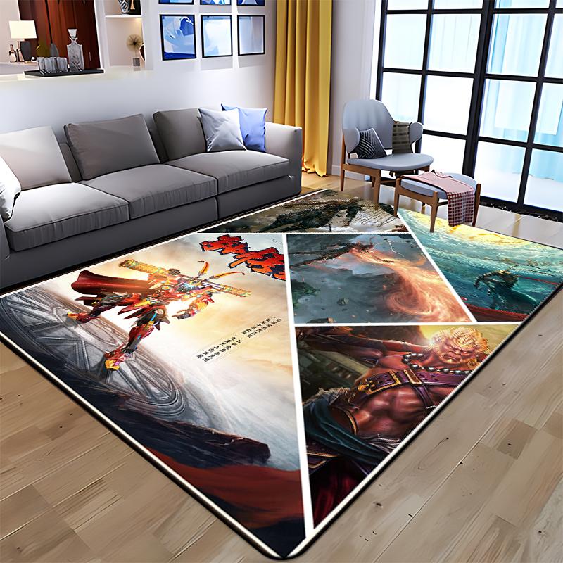 Sun WuKong Monkey King Printed Carpet for Living Room Large Area Rug Soft Mat E-sports Chair Carpets Alfombra Gifts Dropshopping