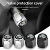 5pcs Metal Car Tire Wheel Theftproof Cap Air Valve Stem Cover For Mercedes Benz AMG A B C E S G Class W201 W210 W108 W205 W203