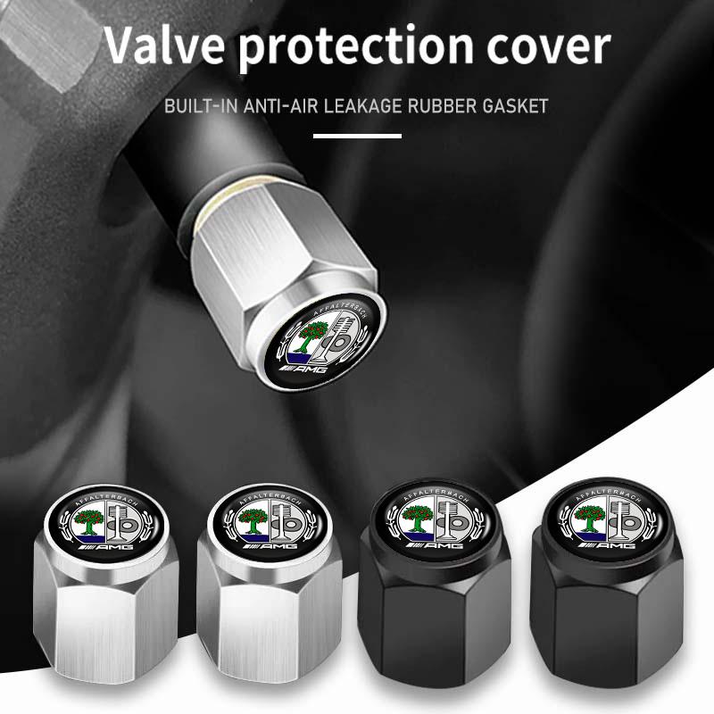 5pcs Metal Car Tire Wheel Theftproof Cap Air Valve Stem Cover For Mercedes Benz AMG A B C E S G Class W201 W210 W108 W205 W203