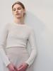 MOMET Como Basic Round Ribbed Knit Ivory