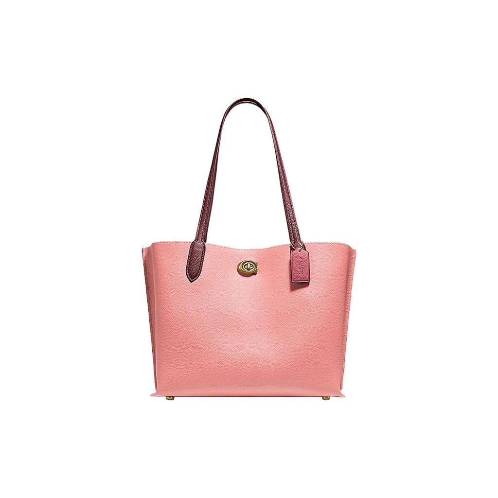 New COACH Willow Leather Handbag Large Women's Cherry Blossom Pink C0692-B4S5K