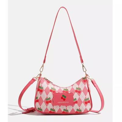 Kirschtasche Achseltasche Modisch und Vielseitig Einseitig Tragbar Umhängetasche Kleine Quadratische Tasche