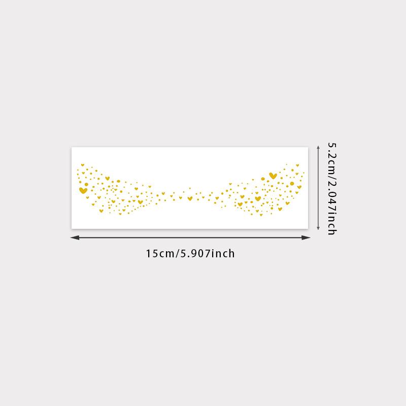 

Lips Love Stars Bronzing Face Makeup Stickers Party Tattoo Stickers Tattoo Qixi Festival 15*5.2CM