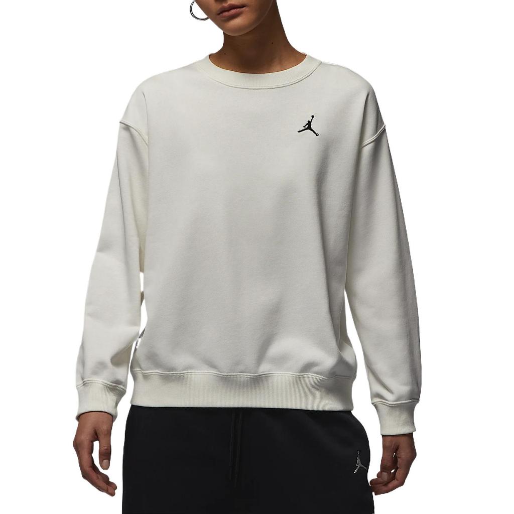 Jordan JumpmanJordan Brooklyn Fleece SS25 Sweatshirt Women's Sail White HJ1354-133