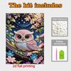 DIY Süße Eule Perlen Diamant Kunst Kits Ohne Rahmen 30x40cm Edelstein Kunst Diamant Malerei Kits für Erwachsene/Anfänger Geschenkidee Heimwanddekoration