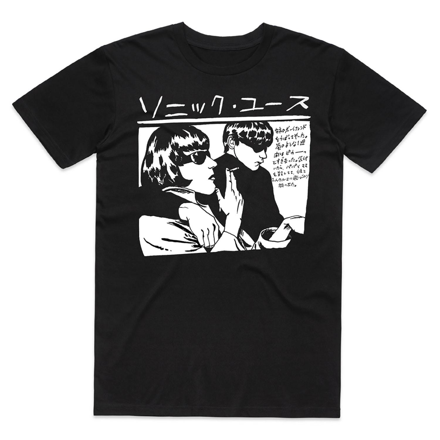 Men s Sonic Youth Japanese Black Goo T-Shirt Mens Womens Tees Top  Black XL
