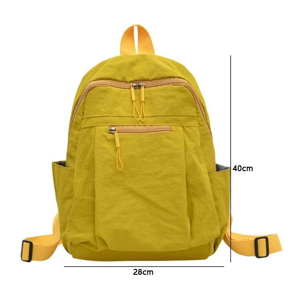 Fashion Large Capacity Backpack Multifunctional Solid Color School Bag Ultra-Light Shoulder Bag Travel