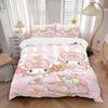 3pcs Beautiful My Melody Bedding Set - 1 Soft Quilt Cover + 2 Pillowcases, Machine Washable - Suitable for All Seasons, Perfect Gift for Fam