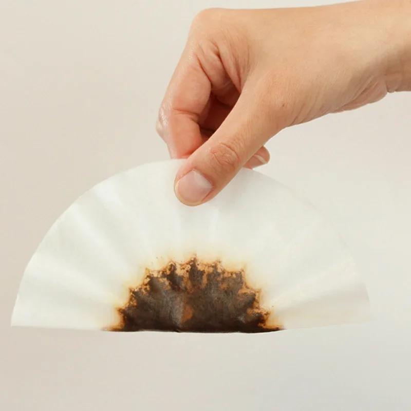 1-4 Servings of Coffee Filter Paper Cake Filter Paper Drip-type Corrugated Hand-brewed Coffee Paper Origami Filter Cup
