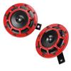 12V Pair Horn Red Compact Super Tone Loud Blast 139‑170DB Universal for Motorcycle Car