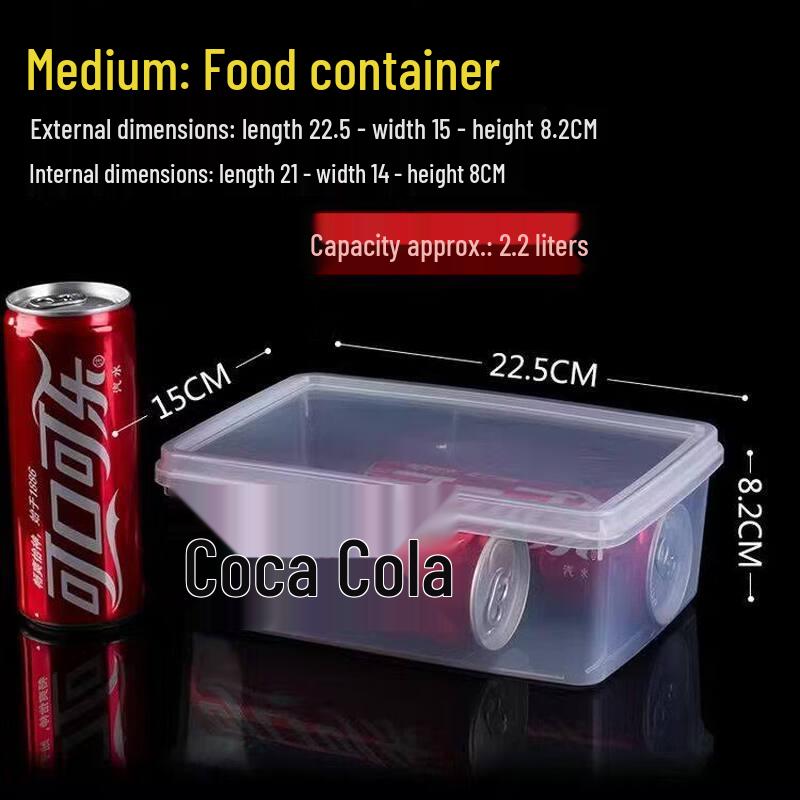 ZISIZ Transparent Plastic Refrigerator Storage Container