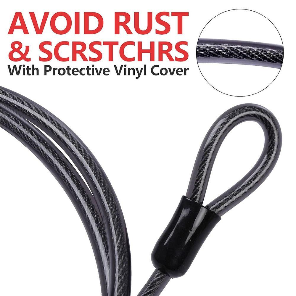 Flexibles Fahrradschlosskabel, Diebstahlschutz, geflochtenes Stahldrahtseil, starkes Stahlkabel, Bügelschlösser