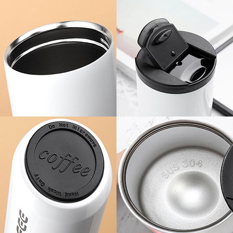 500Ml Stainless Steel Coffee Thermos Bottle Thermal Mug Leakproof Car Vacuum Flasks Coffee Cup Travel Portable Insulated Bottles